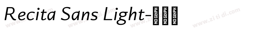 Recita Sans Light字体转换
